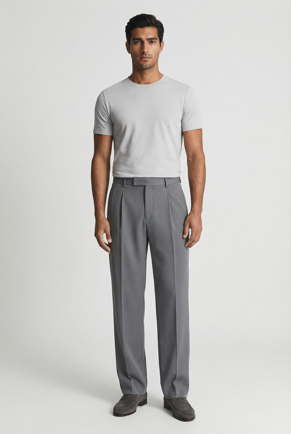 Men's High Waisted Pleated Trousers