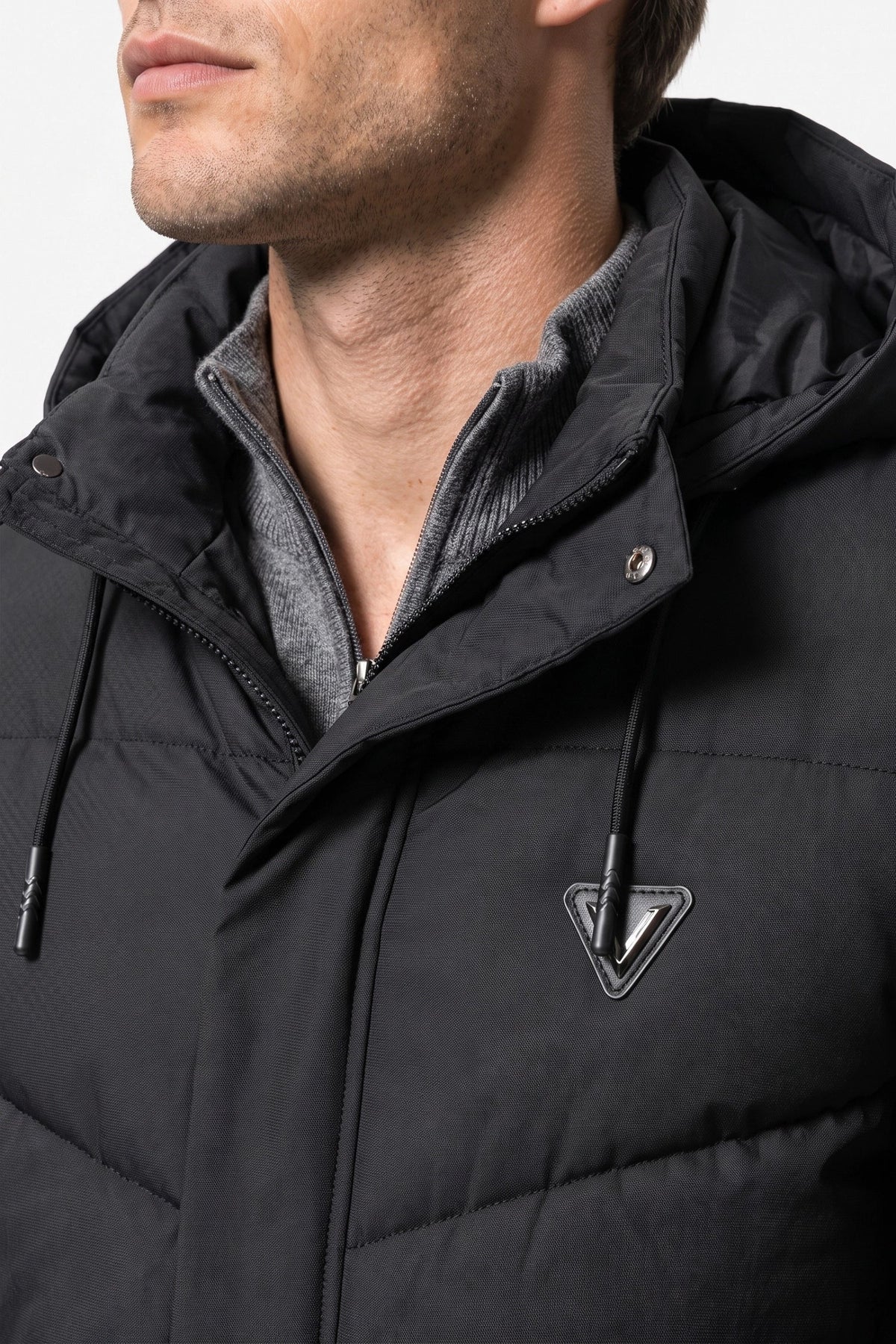 Men's Hooded Longline Puffer Coat