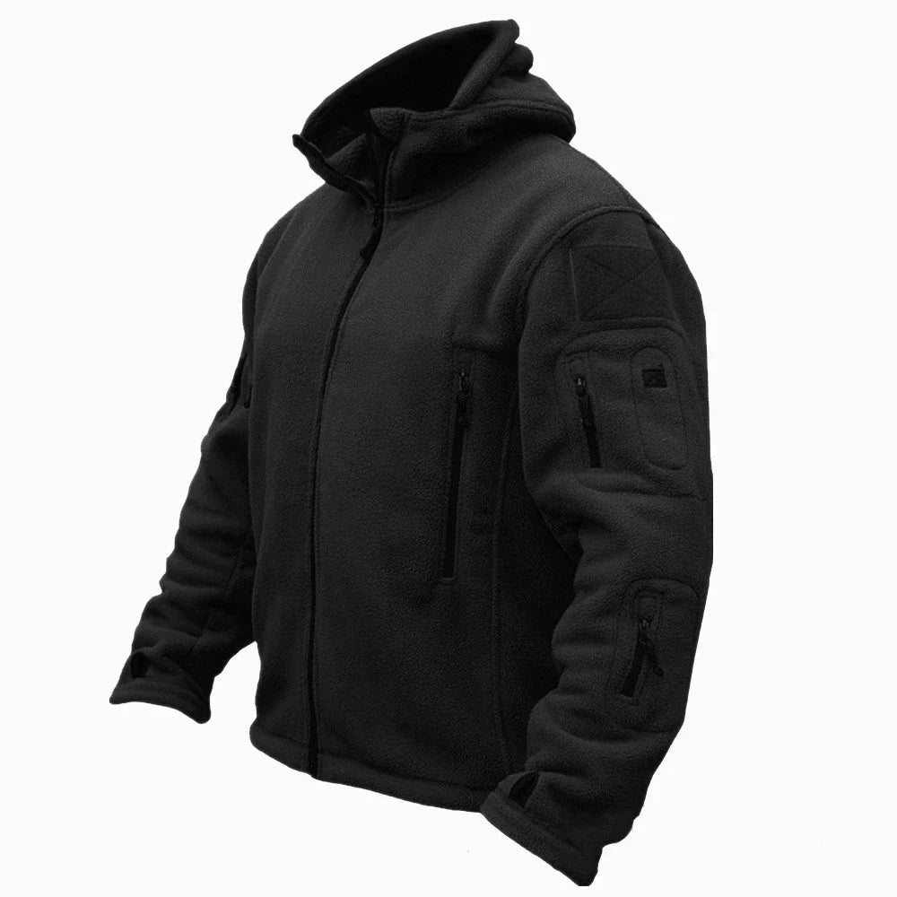 Men's Hooded Tactical Fleece Zip-Up Jacket