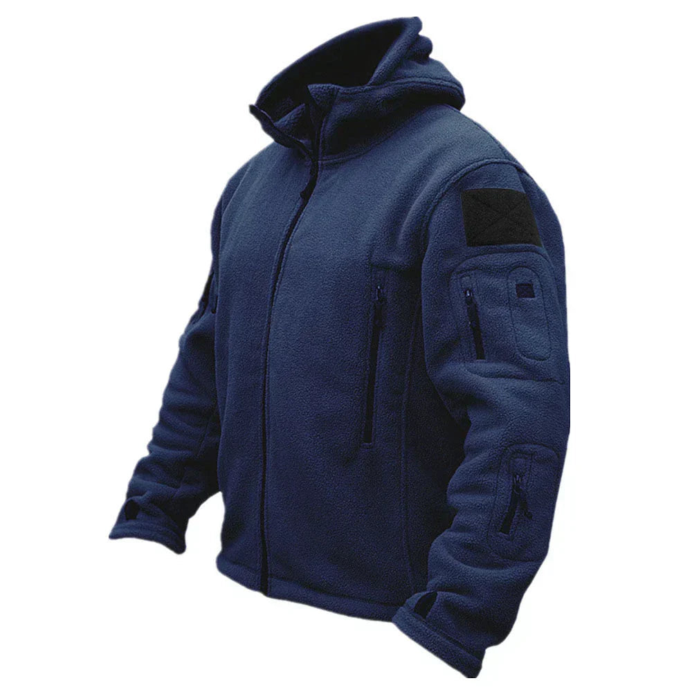 Men's Hooded Tactical Fleece Zip-Up Jacket