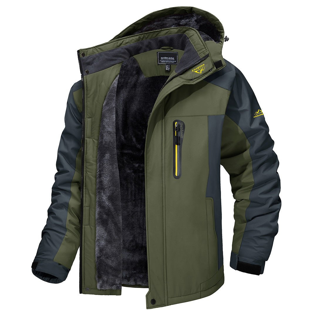Men's Hooded Zip-Up Outdoor Jacket