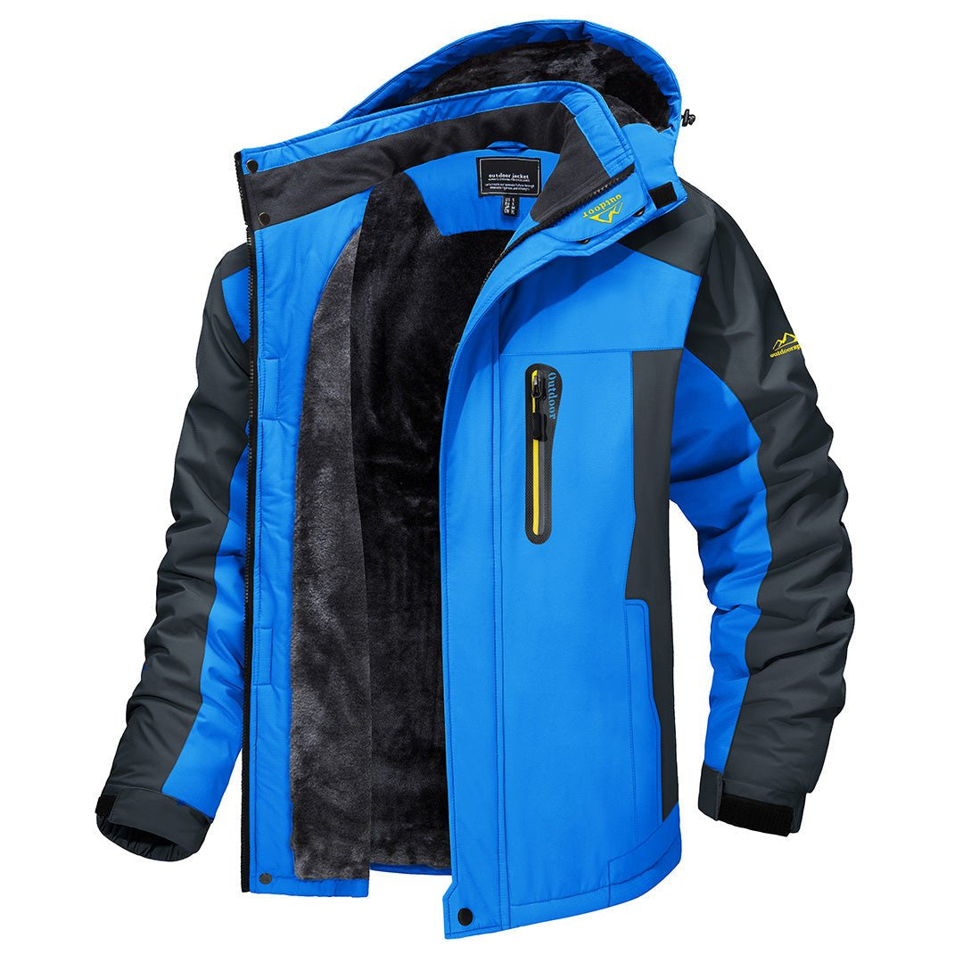 Men's Hooded Zip-Up Outdoor Jacket