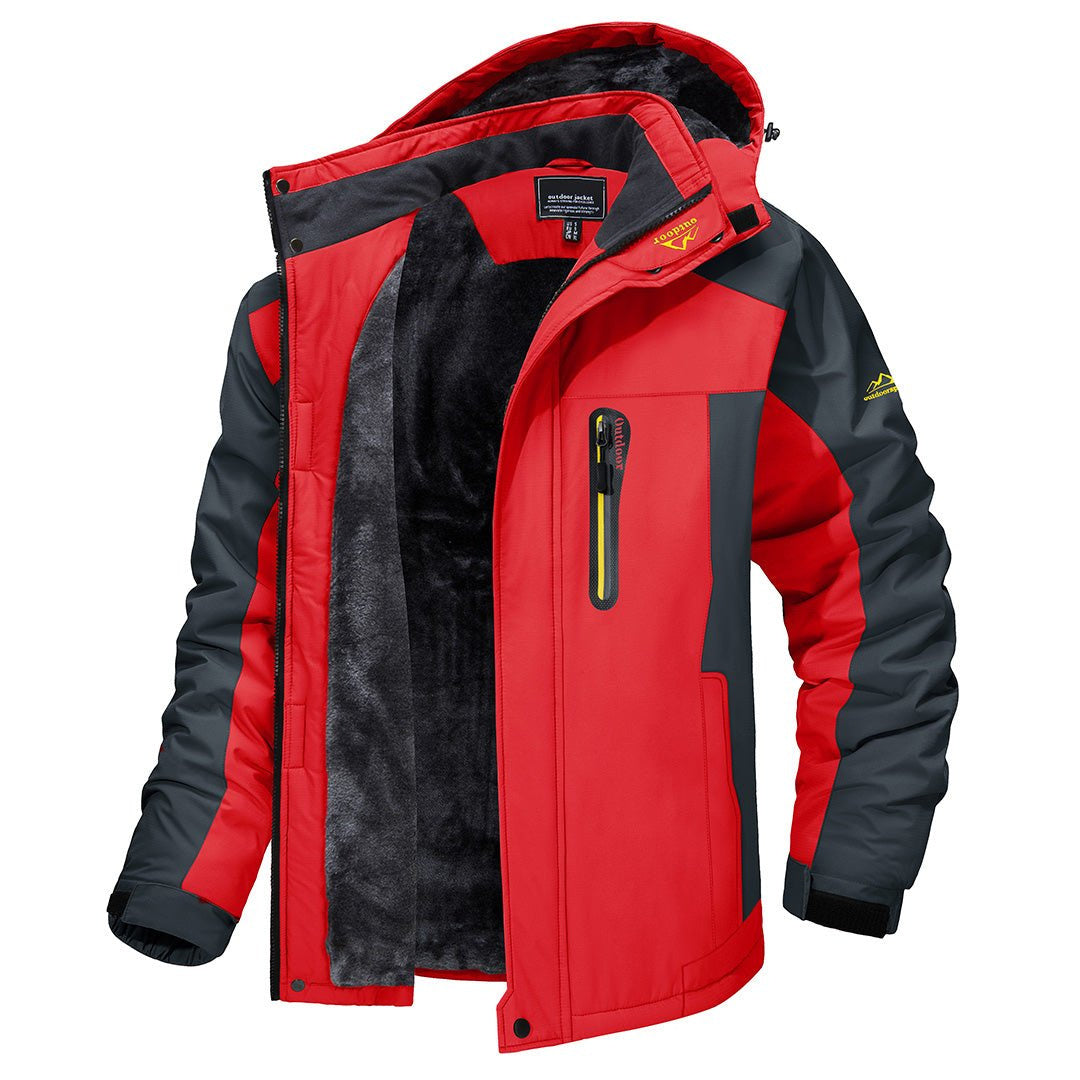 Men's Hooded Zip-Up Outdoor Jacket