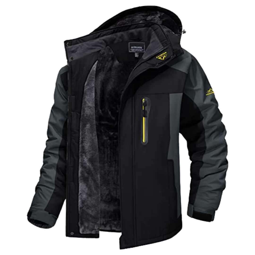 Men's Hooded Zip-Up Outdoor Jacket