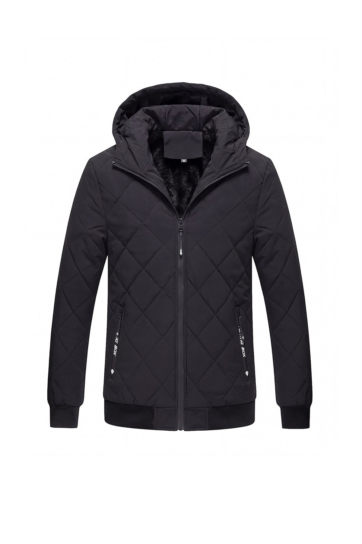 Men's Hooded Zip-Up Winter Quilted Jacket