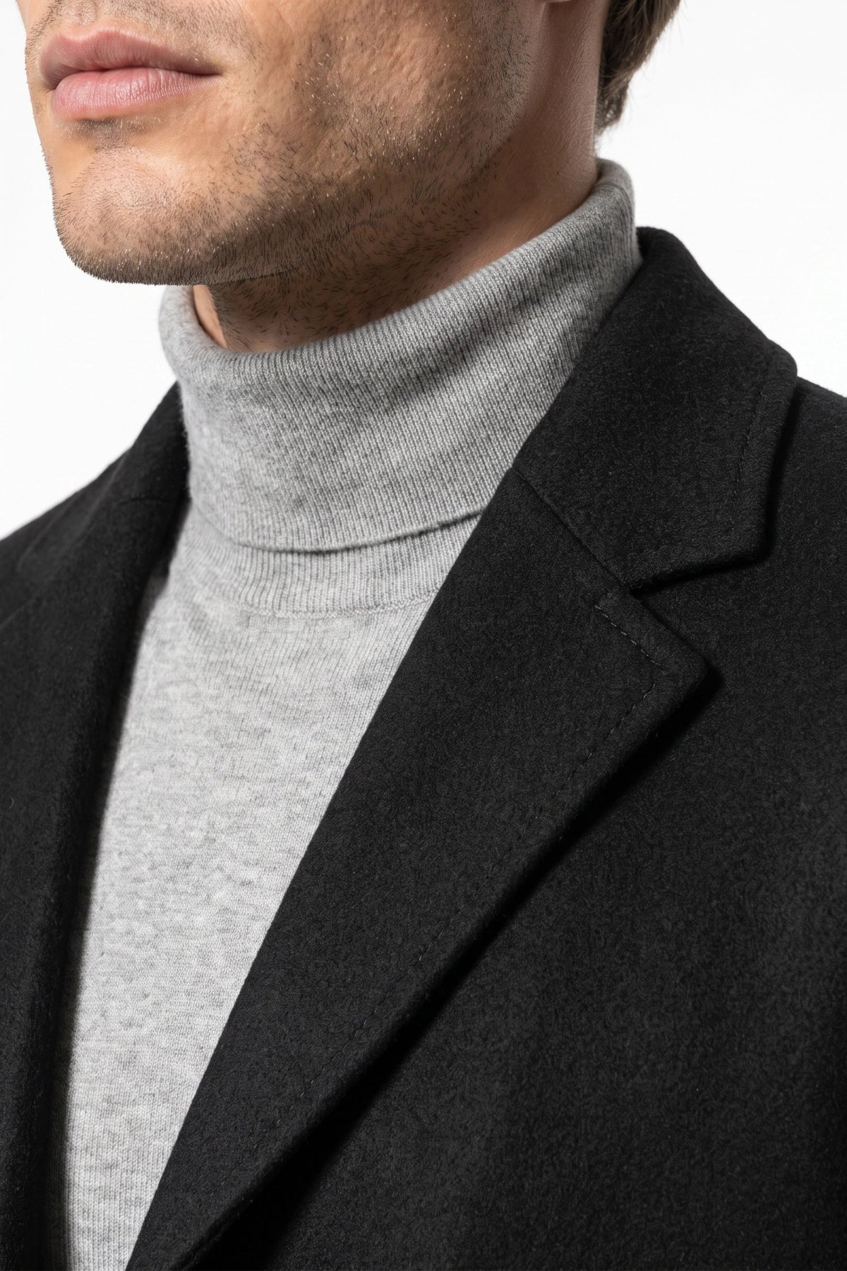 Men's Longline Single Breasted Overcoat