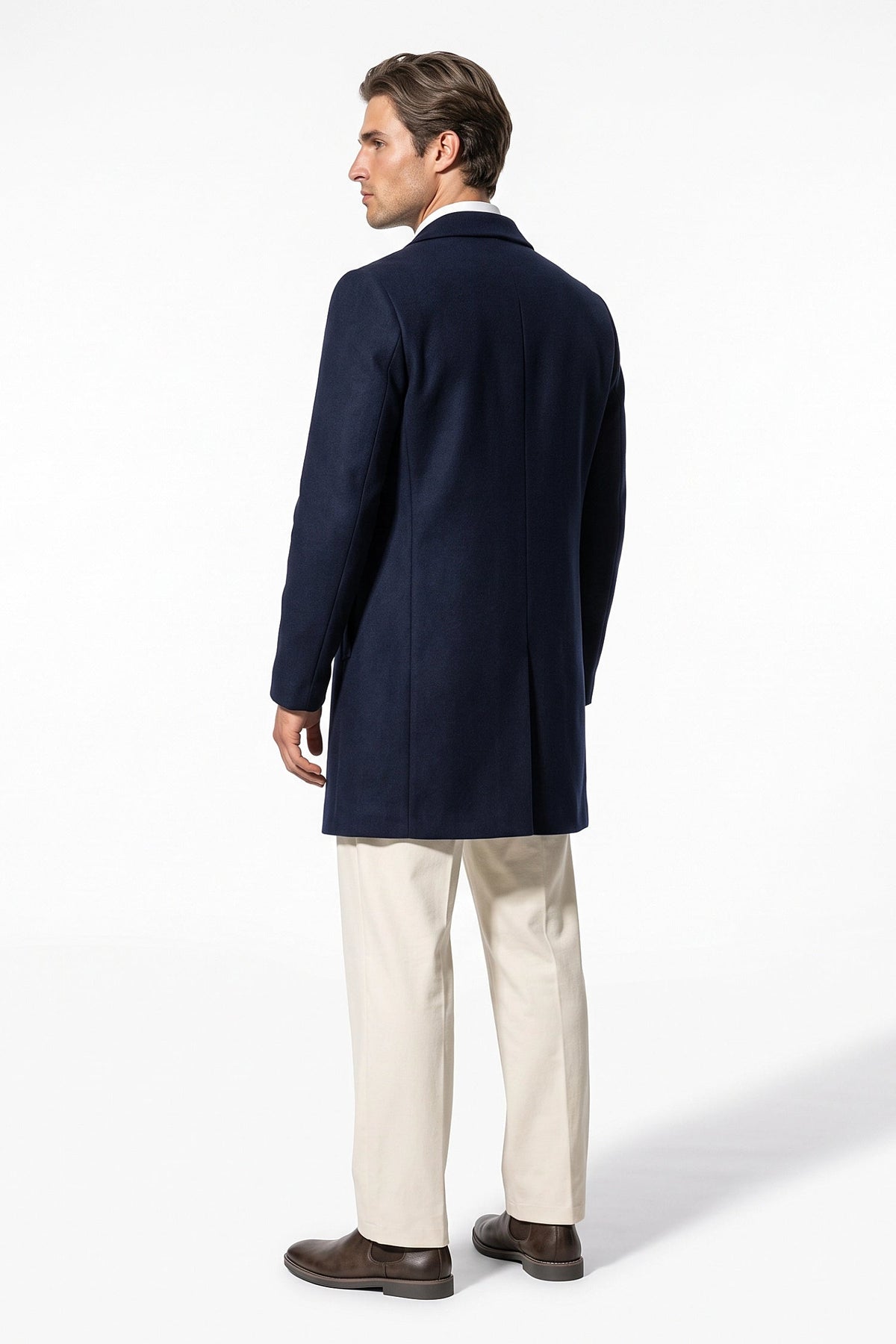 Men's Longline Single Breasted Overcoat
