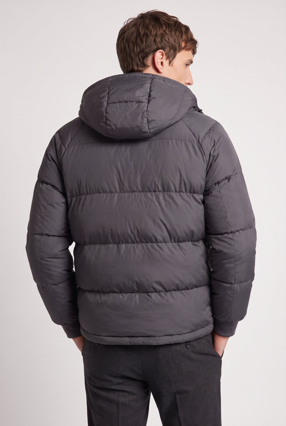 Men's Loose Relaxed Hooded Puffer Jacket