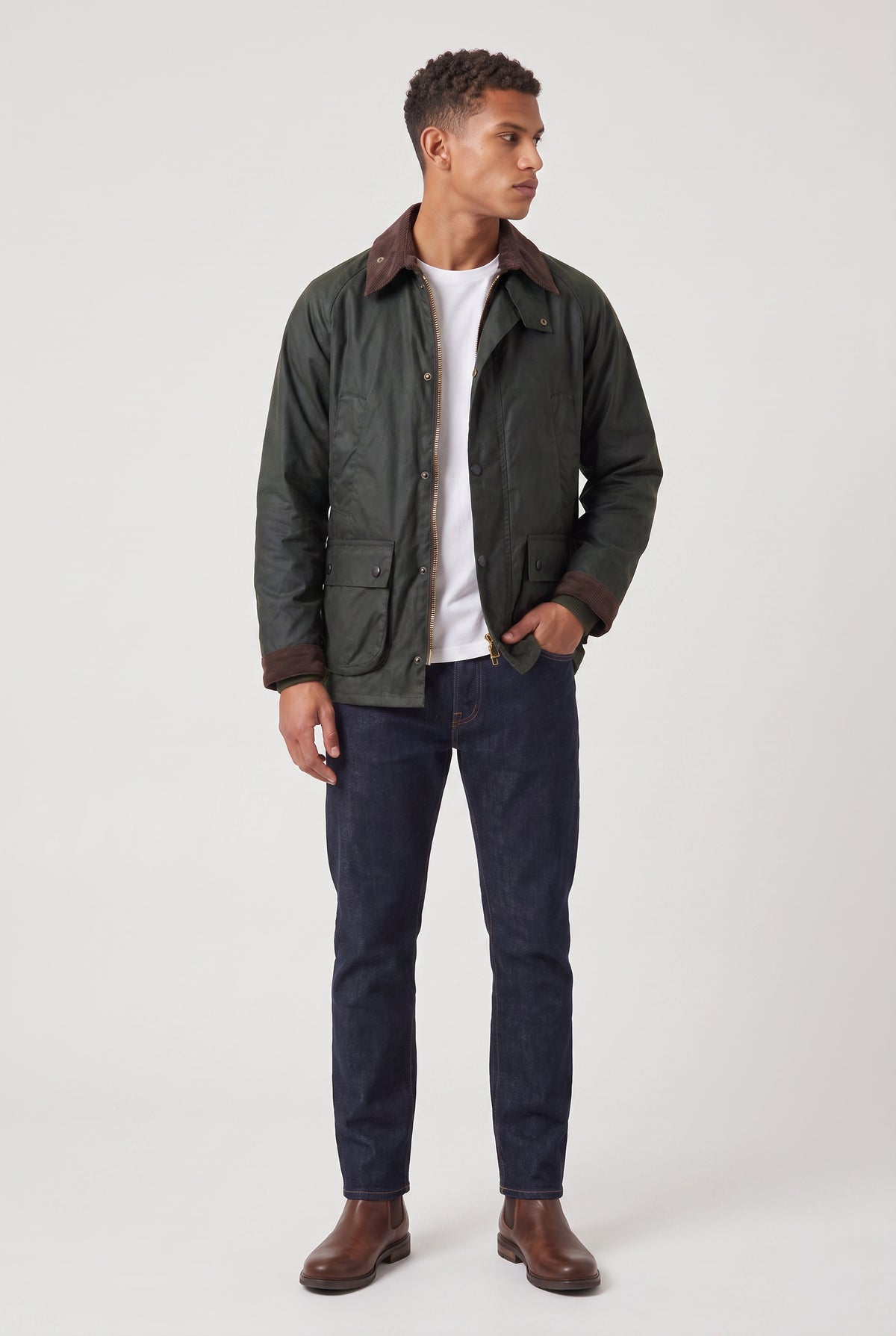 Men's Loose Zip-Up Casual Jacket