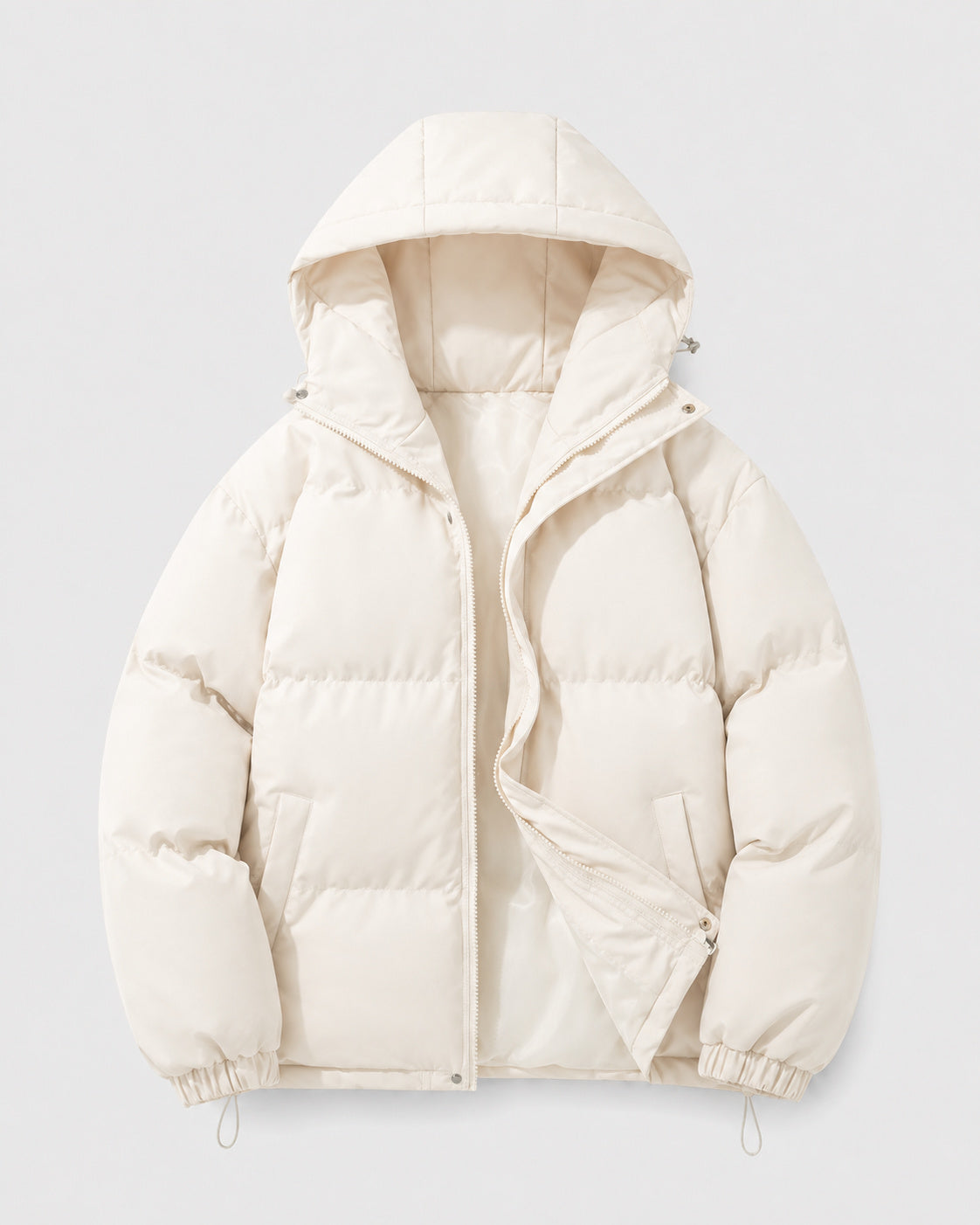 Men's Oversized Zip-Up Hooded Puffer Jacket