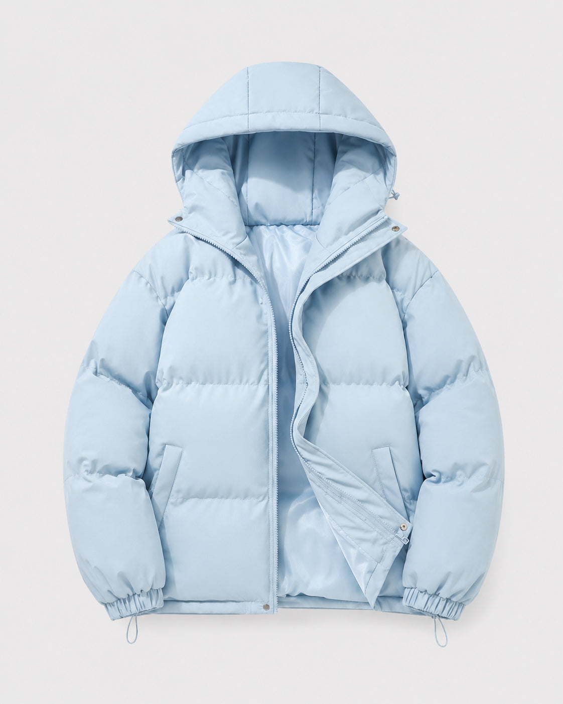 Men's Oversized Zip-Up Hooded Puffer Jacket
