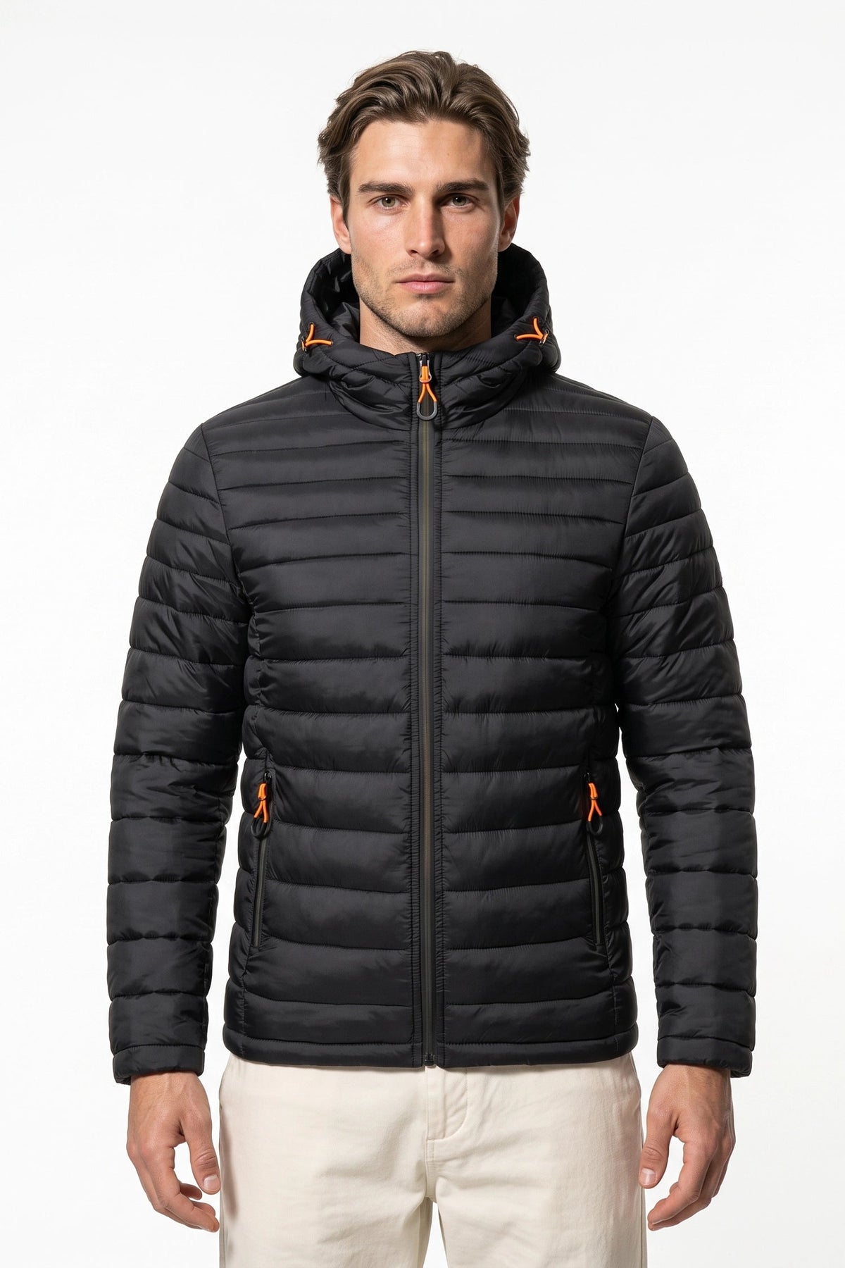 Men's Quilted Hooded Puffer Jacket