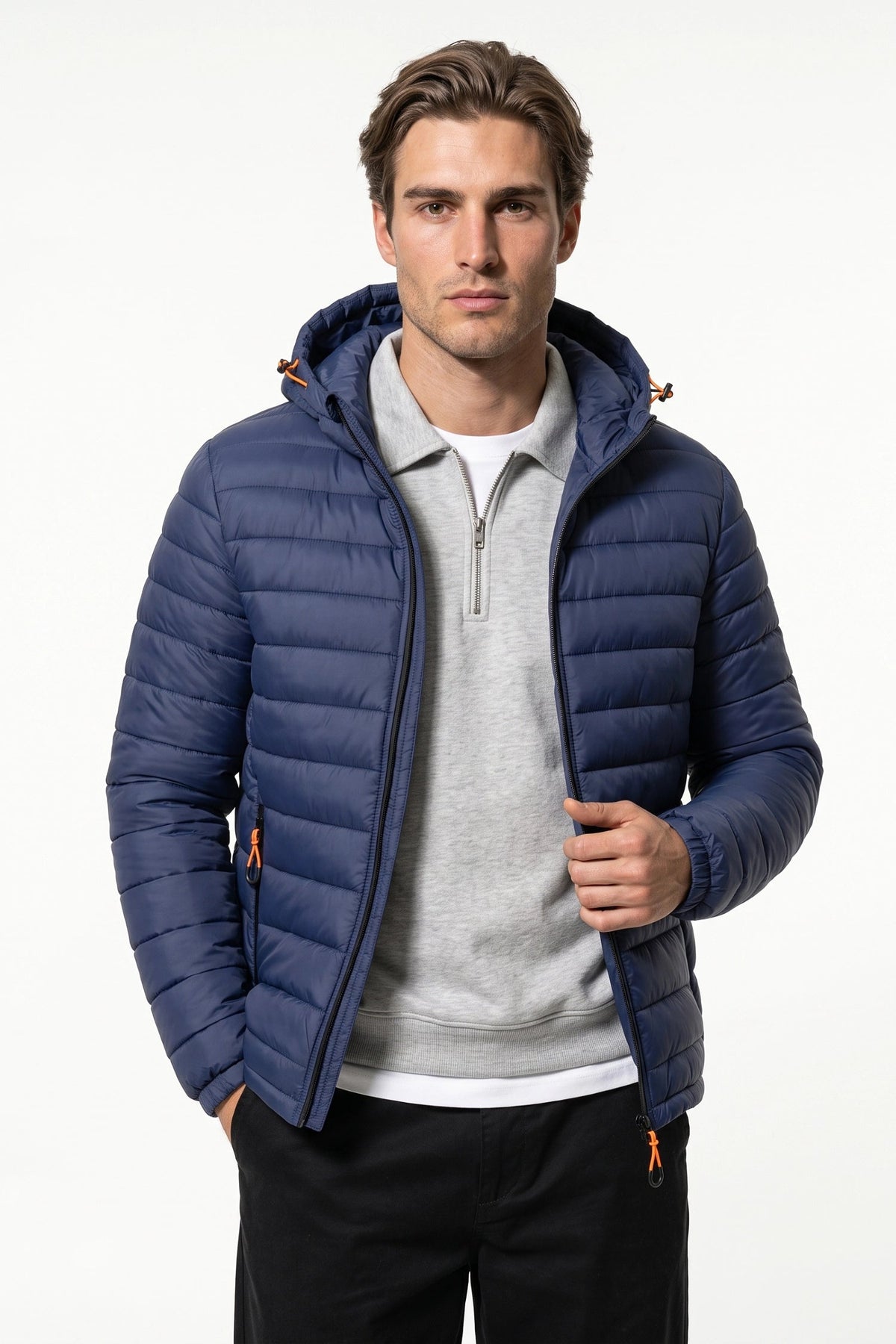 Men's Quilted Hooded Puffer Jacket
