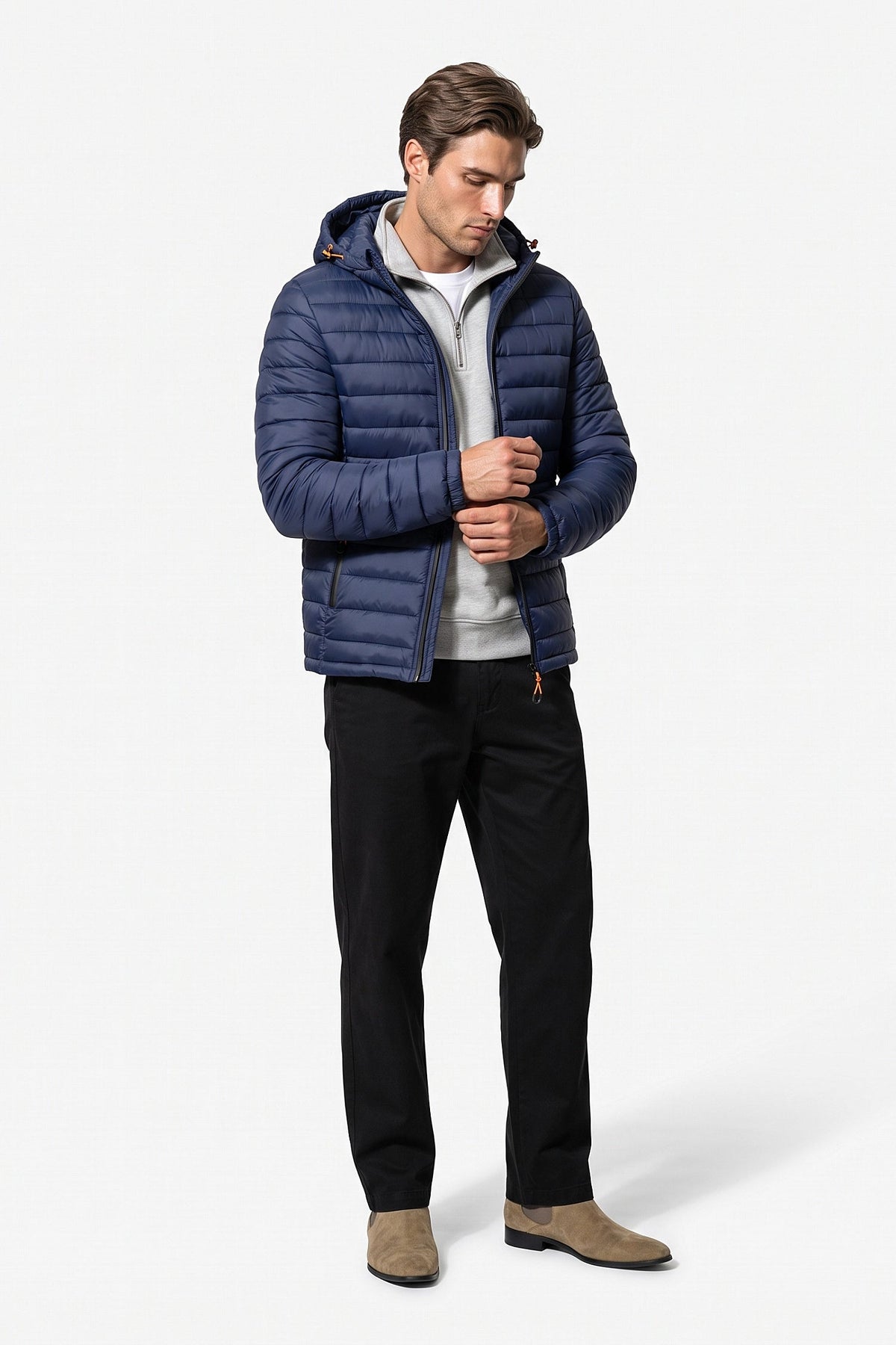 Men's Quilted Hooded Puffer Jacket