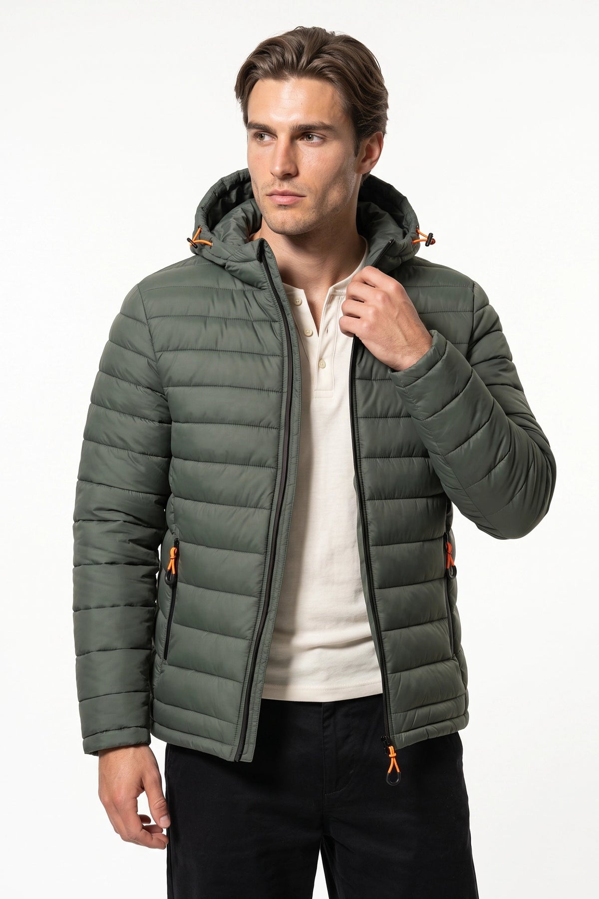 Men's Quilted Hooded Puffer Jacket