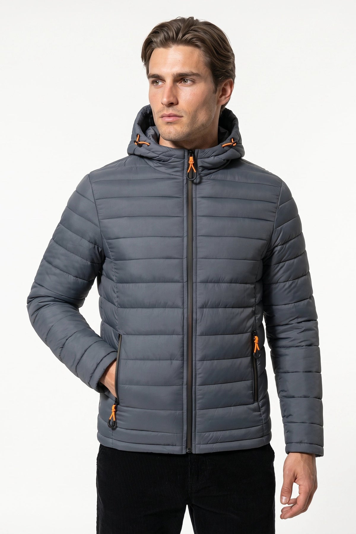 Men's Quilted Hooded Puffer Jacket