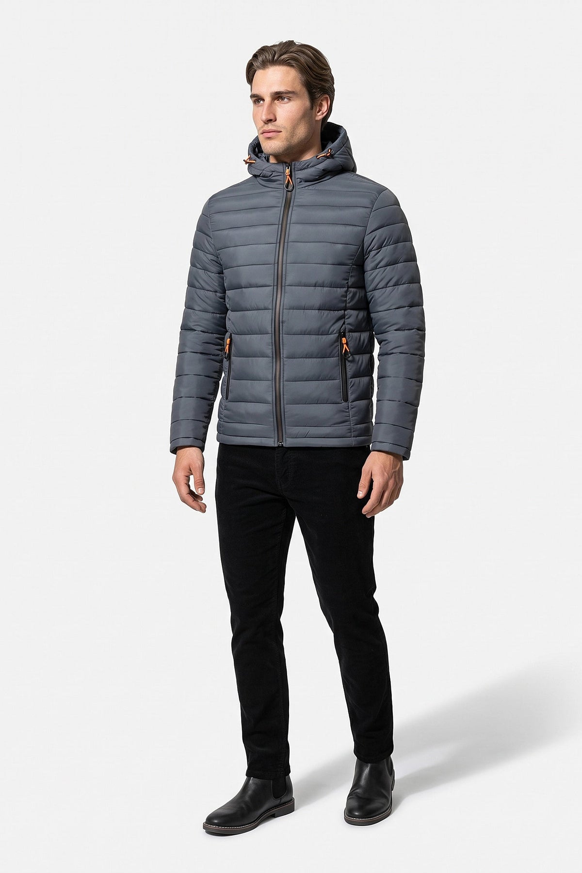 Men's Quilted Hooded Puffer Jacket