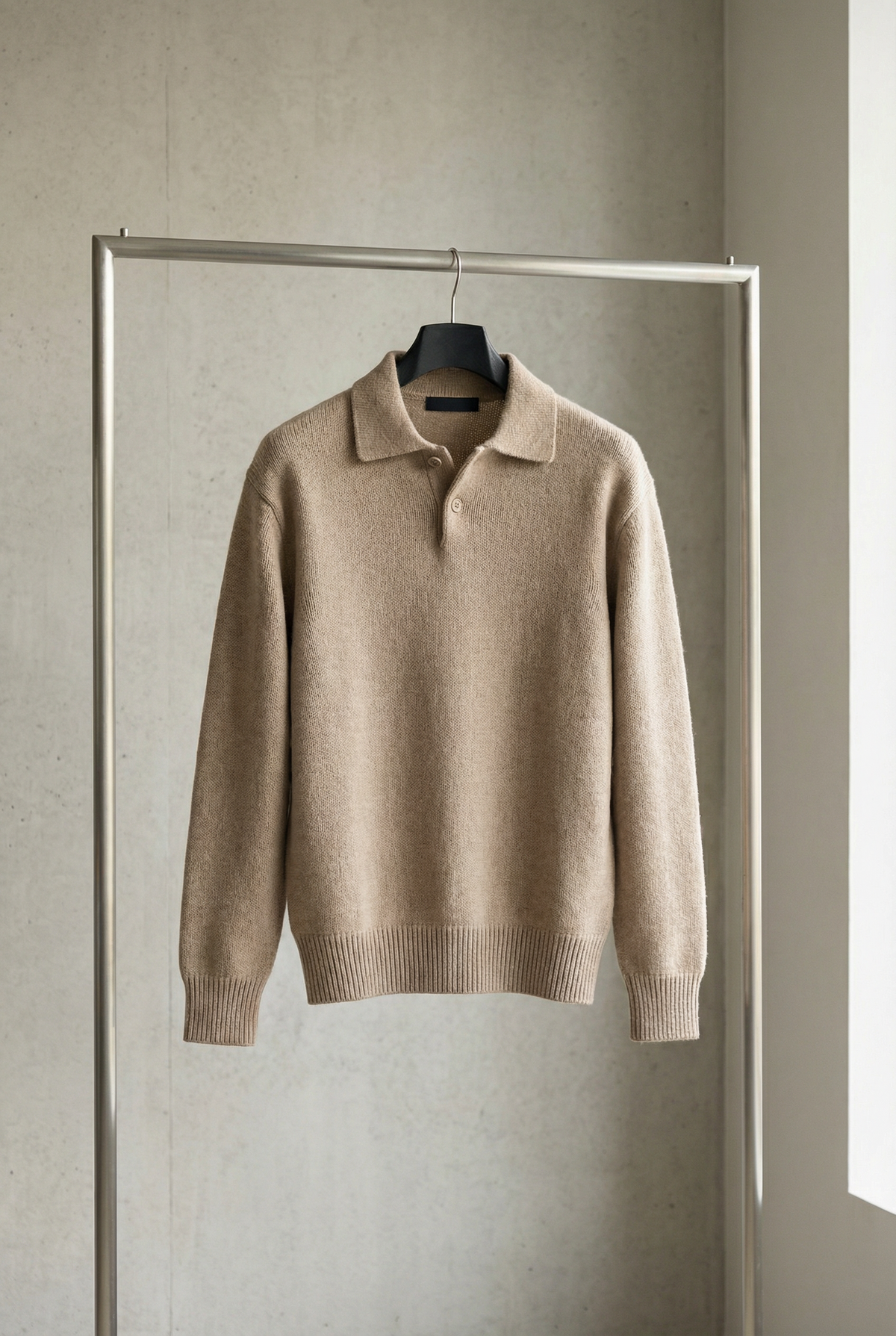 Men's Relaxed Collared Polo Jumper