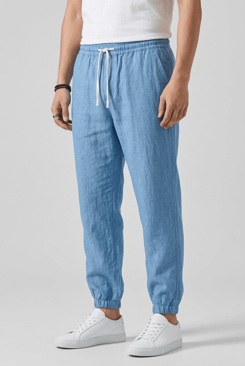 Men's Relaxed Drawstring Elasticated Waist Trousers