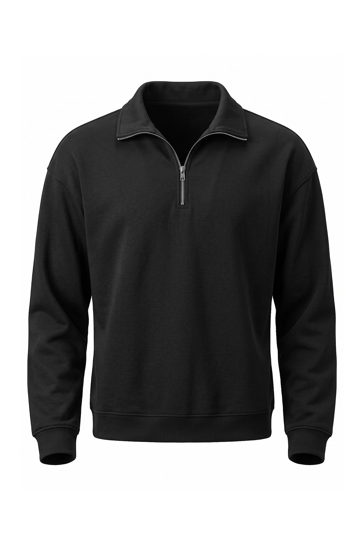 Men's Relaxed High Neck Quarter Zip Sweatshirt