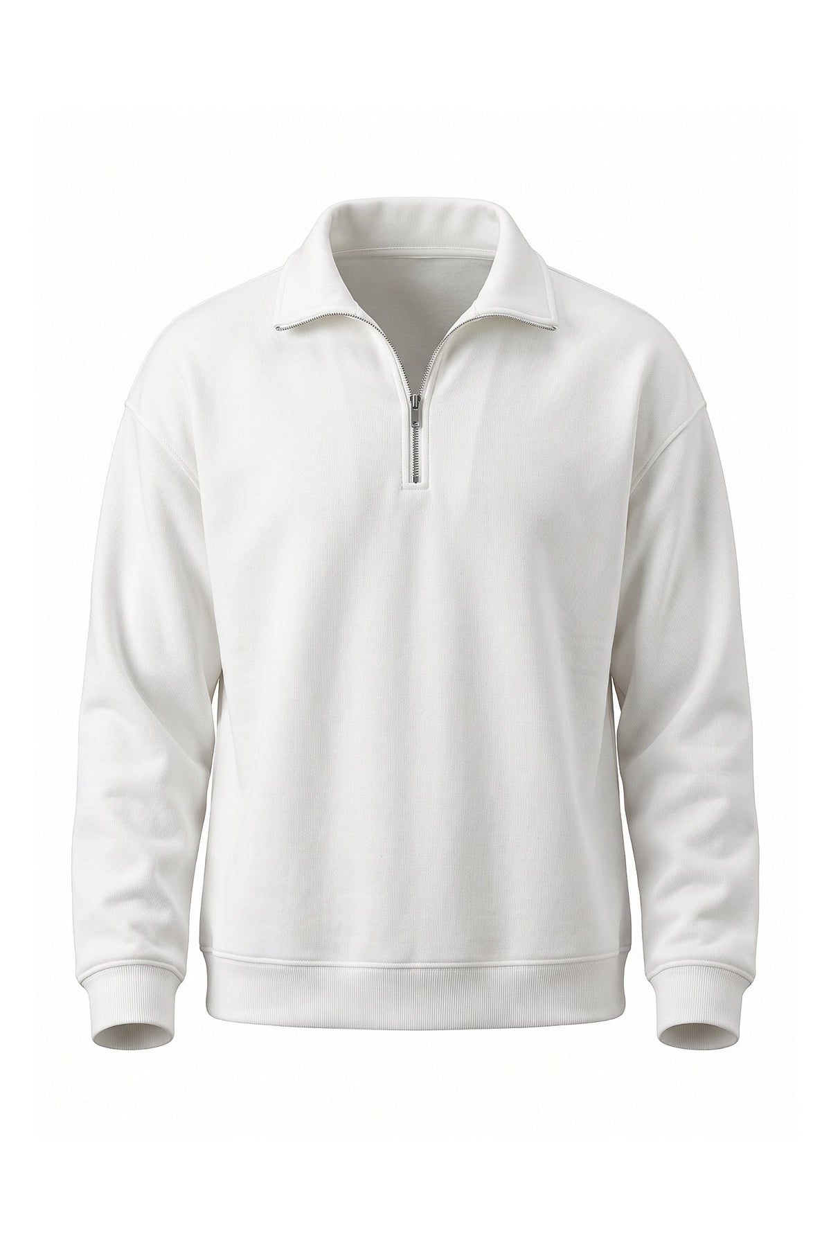 Men's Relaxed High Neck Quarter Zip Sweatshirt