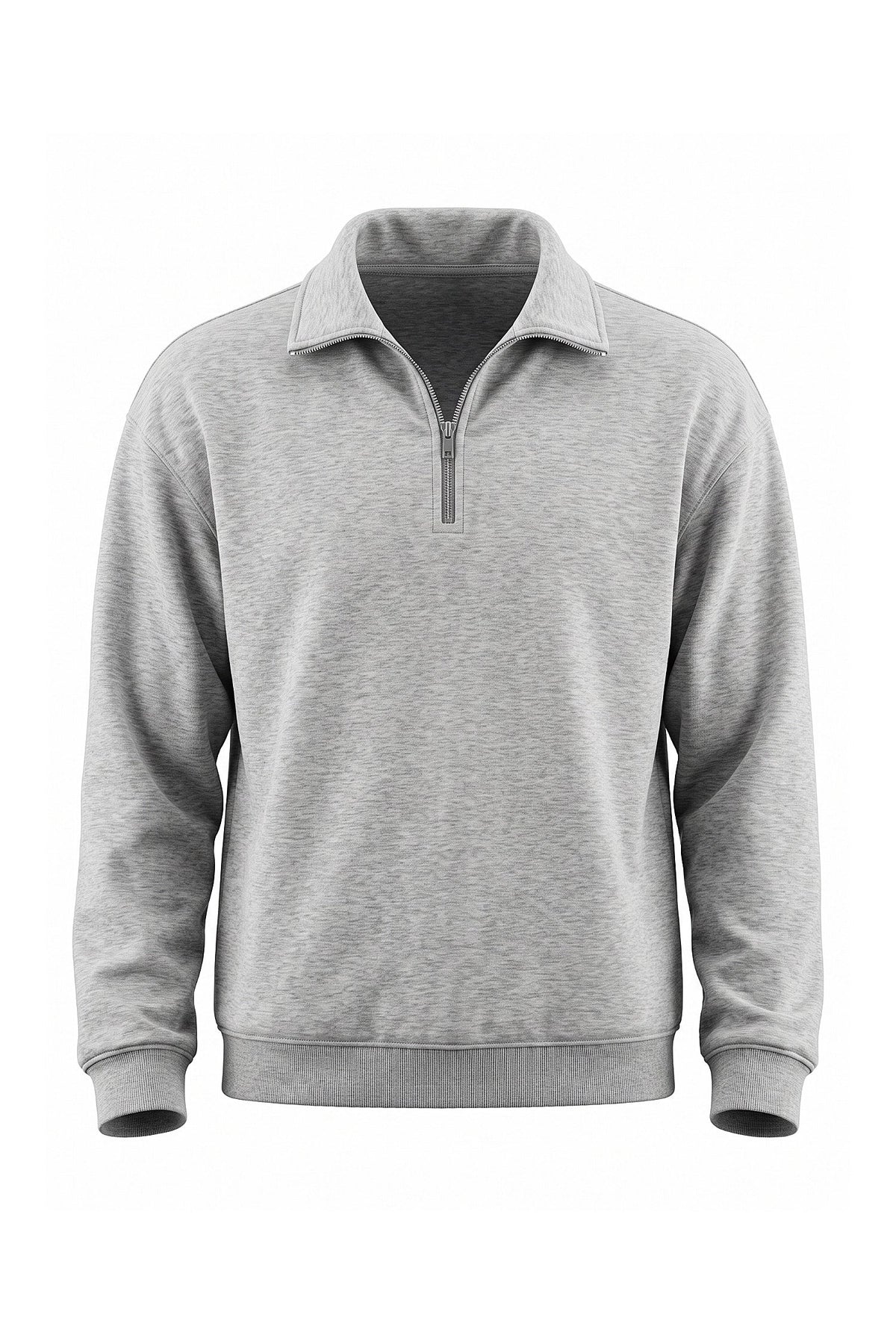 Men's Relaxed High Neck Quarter Zip Sweatshirt