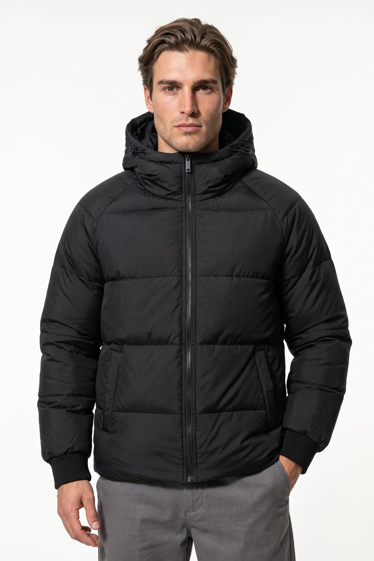 Men's Relaxed Hooded Puffer Jacket