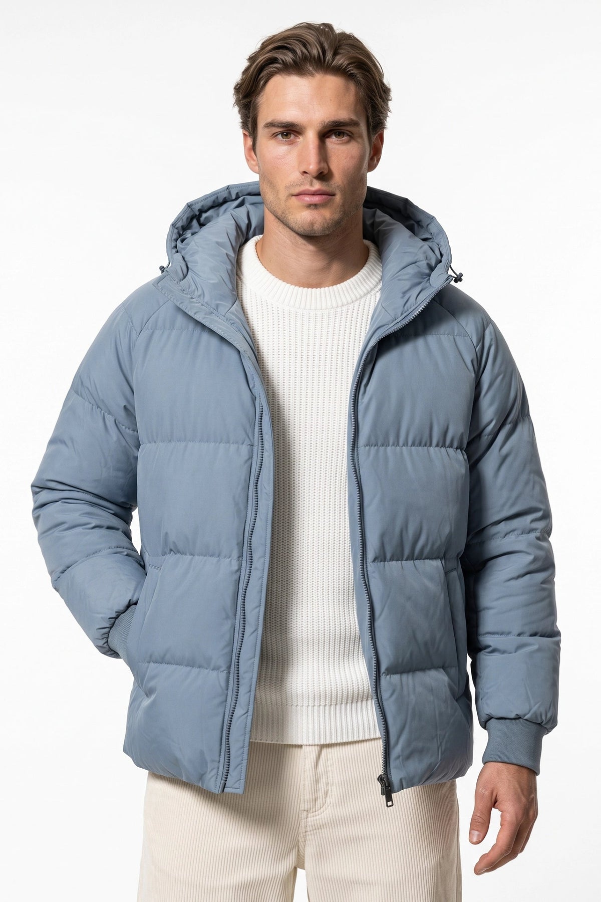 Men's Relaxed Hooded Puffer Jacket