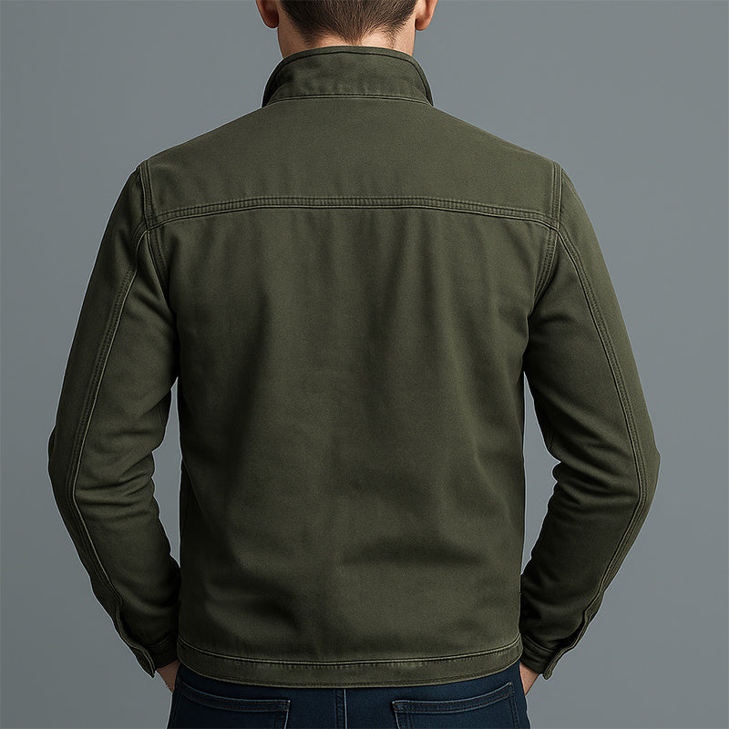 Men's Relaxed Vintage-Wash Zip-Up Jacket
