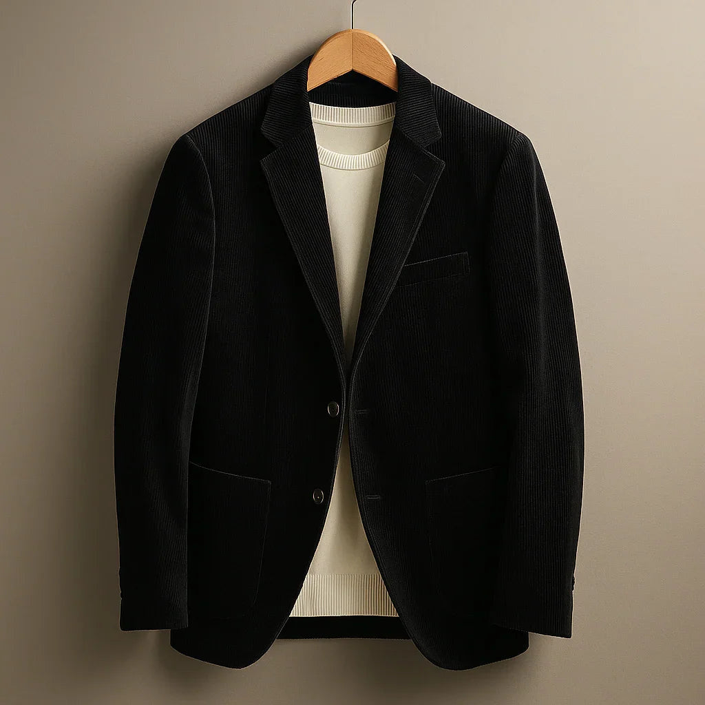 Men's Single Breasted Tailored Corduroy Blazer
