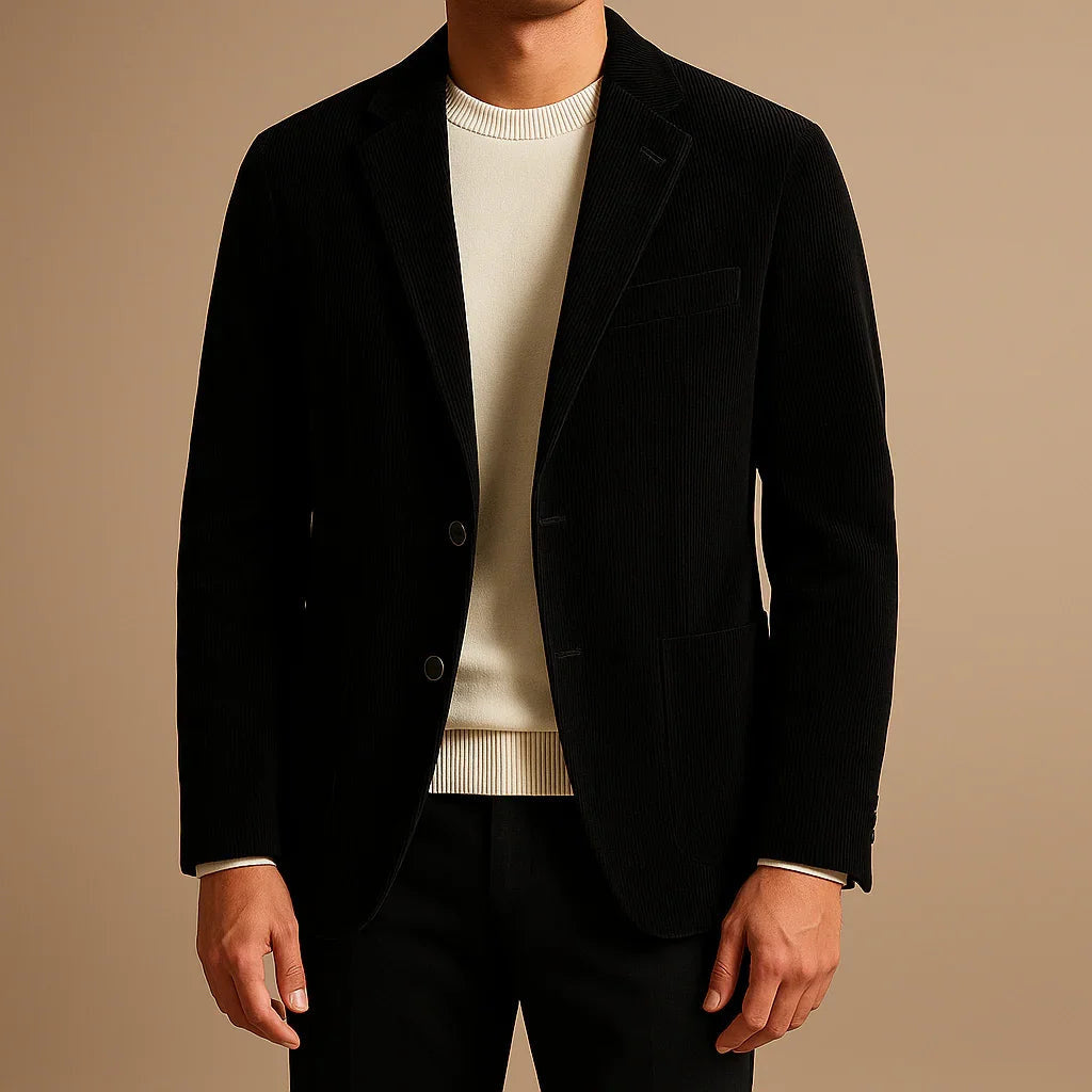 Men's Single Breasted Tailored Corduroy Blazer