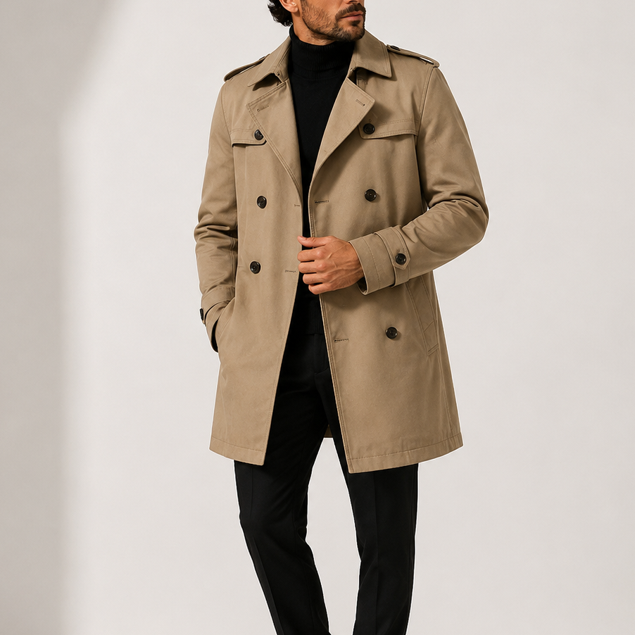 Men's Twill Trench Coat