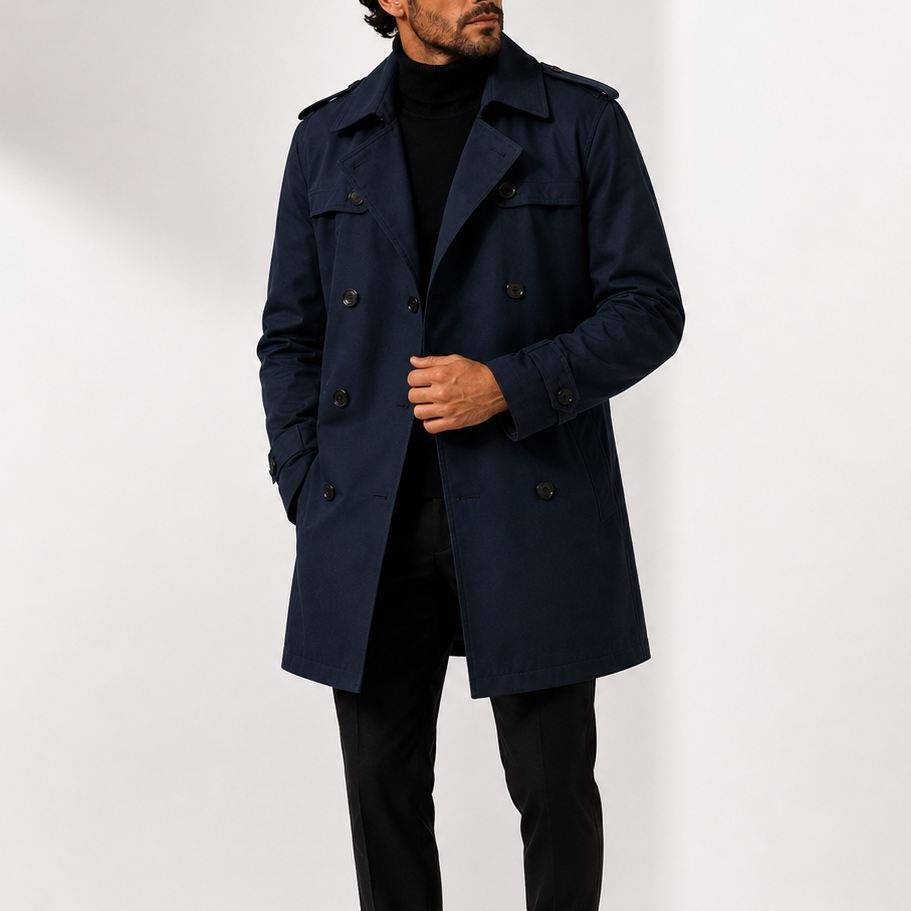 Men's Twill Trench Coat