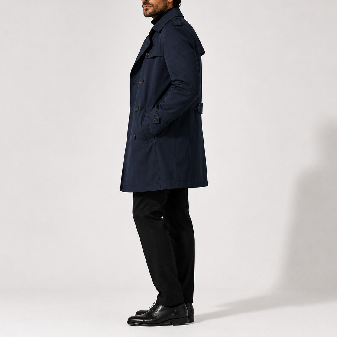 Men's Twill Trench Coat