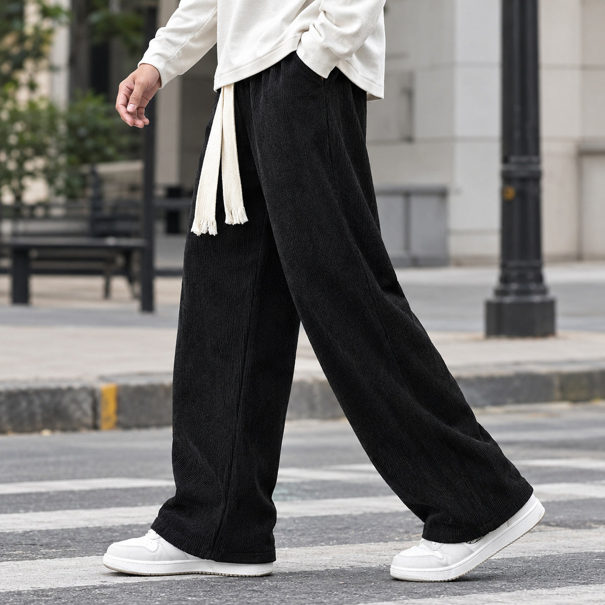 Men's Wide Leg Cord Trousers