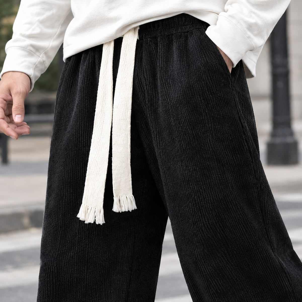 Men's Wide Leg Cord Trousers