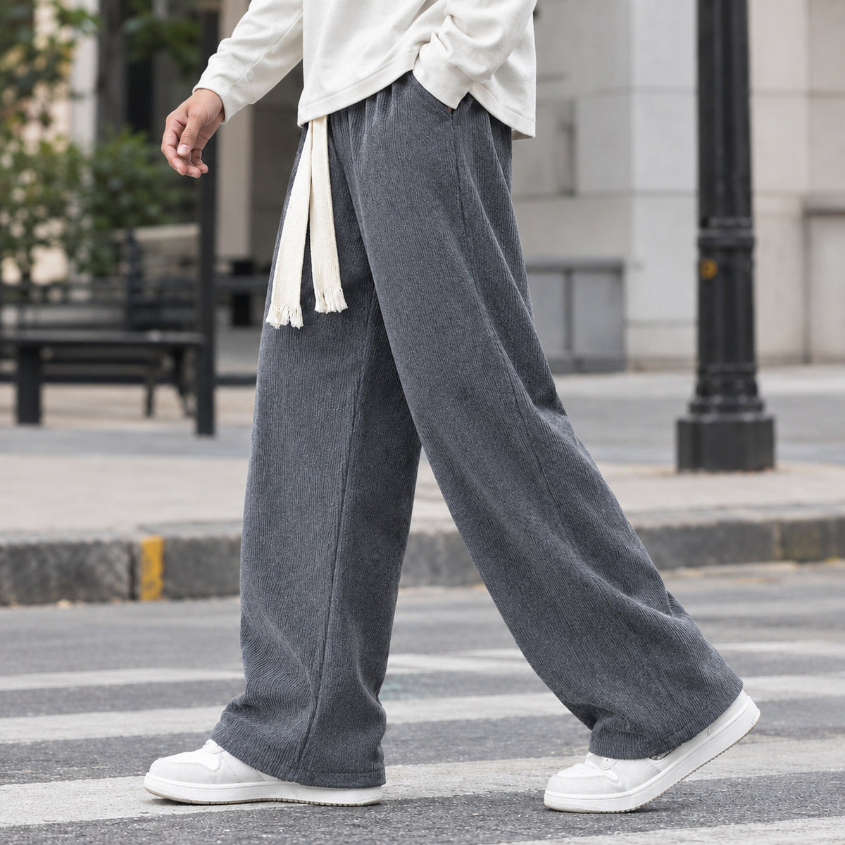 Men's Wide Leg Cord Trousers