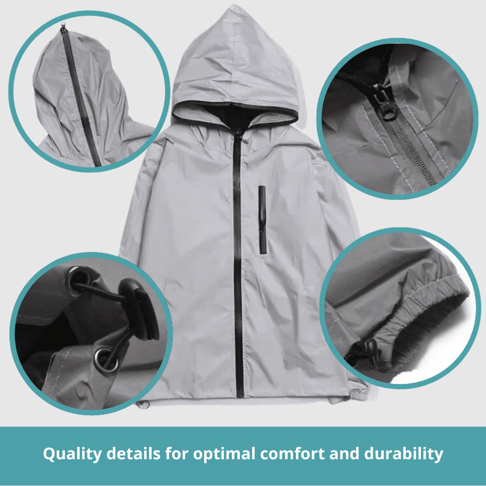 Men's Wide Leg Hooded Outdoor Waterproof Jacket