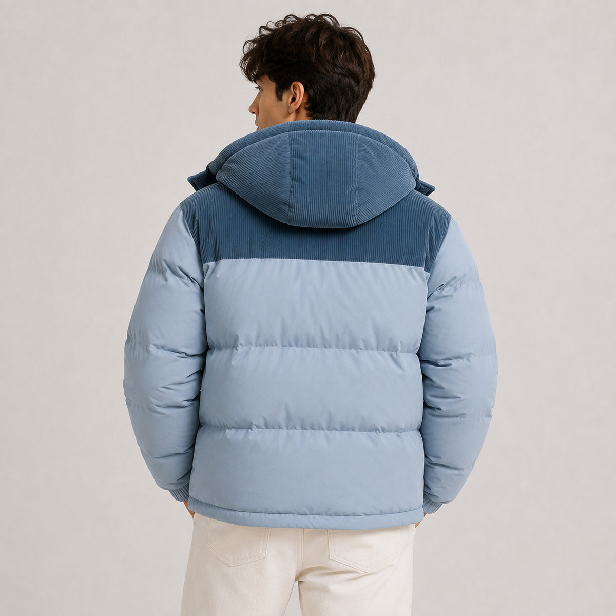 Men's Windproof Hooded Puffer Jacket