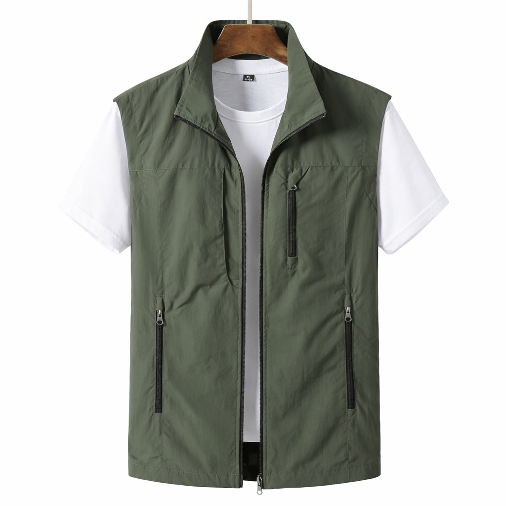 Men's Zip-Up Gilet Utility Vest
