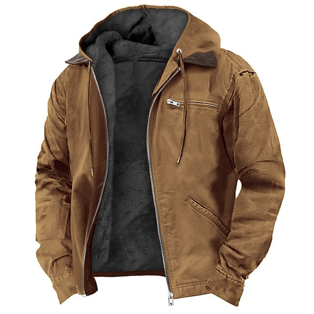 Men's Zip-Up Hooded Jacket