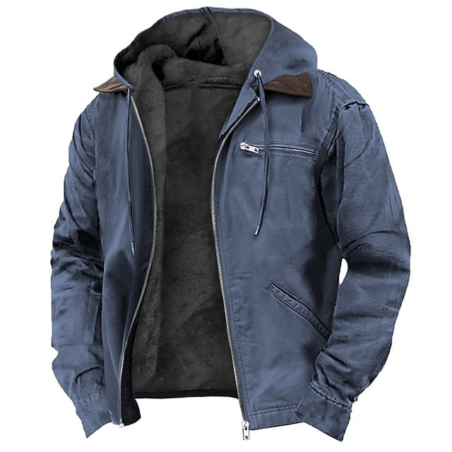 Men's Zip-Up Hooded Jacket
