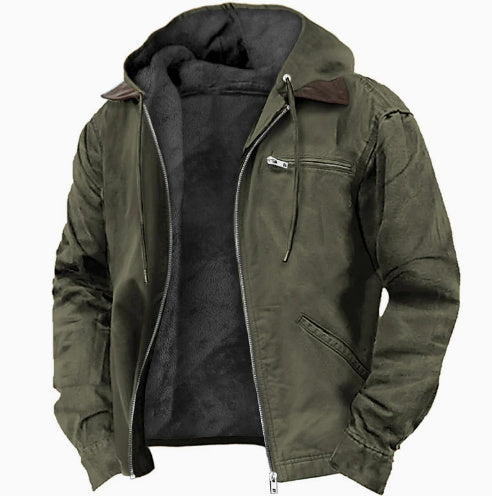 Men's Zip-Up Hooded Jacket
