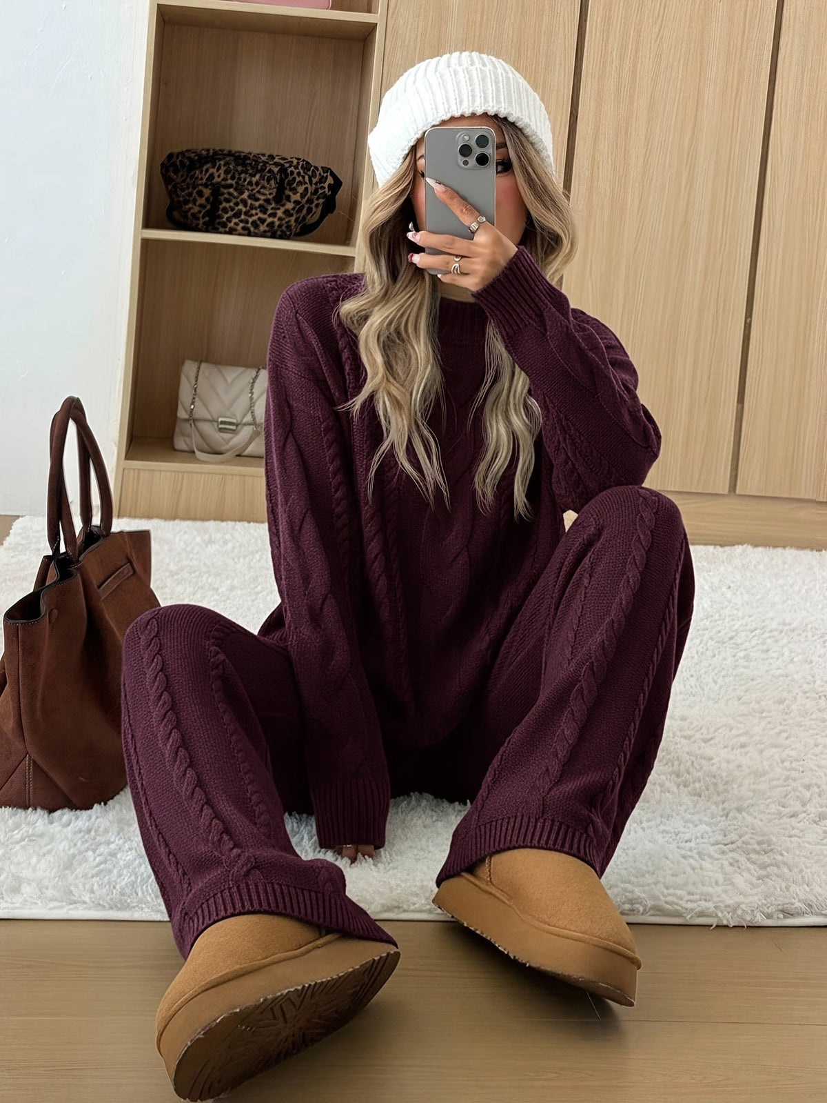 Relaxed Knitted Long Sleeve Co Ord