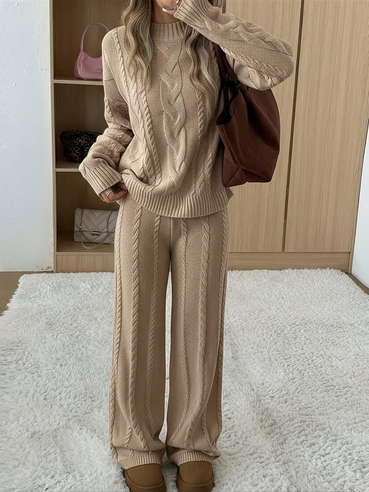 Relaxed Knitted Long Sleeve Co Ord