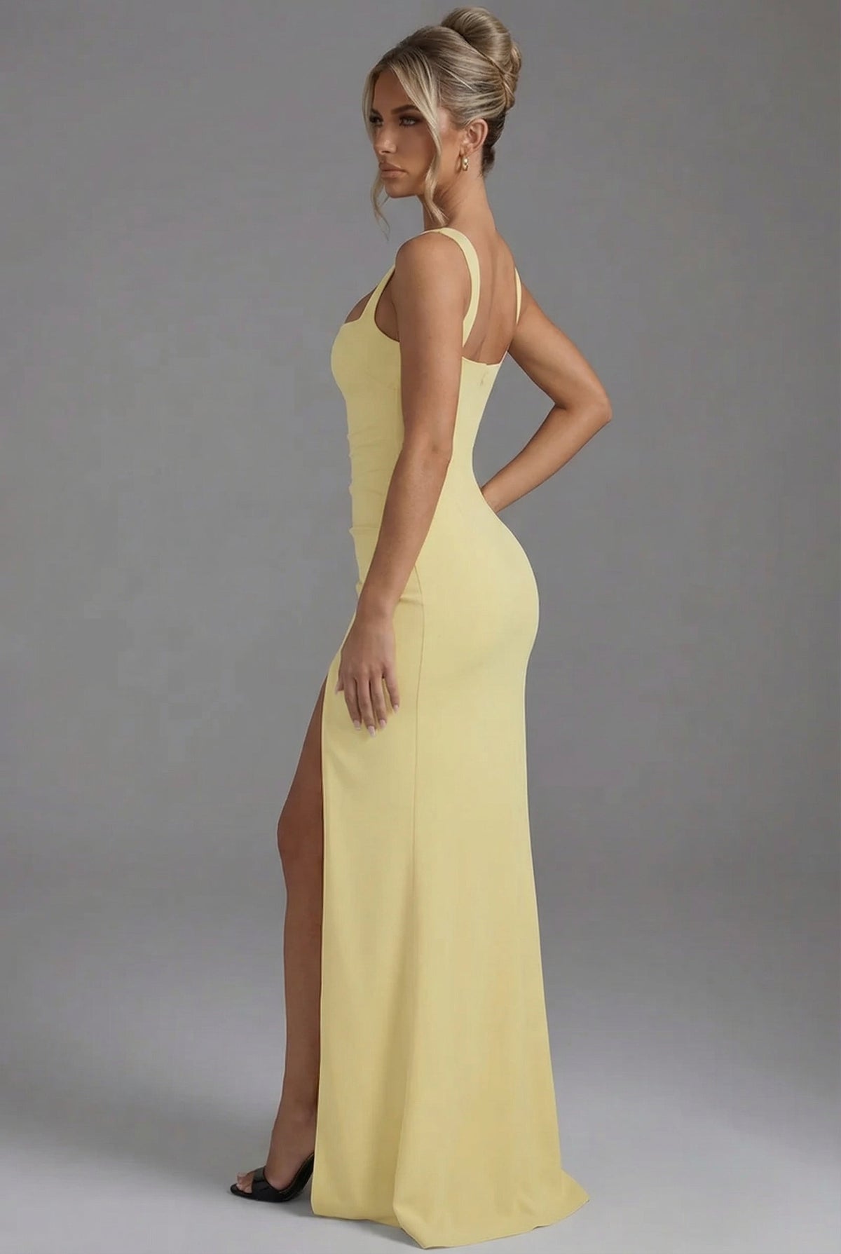 Sleeveless Maxi Slip Bodycon Dress