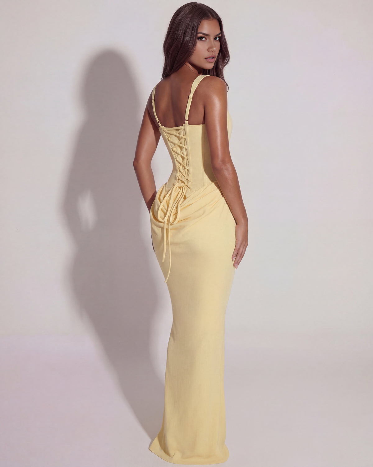 Sleeveless Square Neck Bodycon Maxi Dress