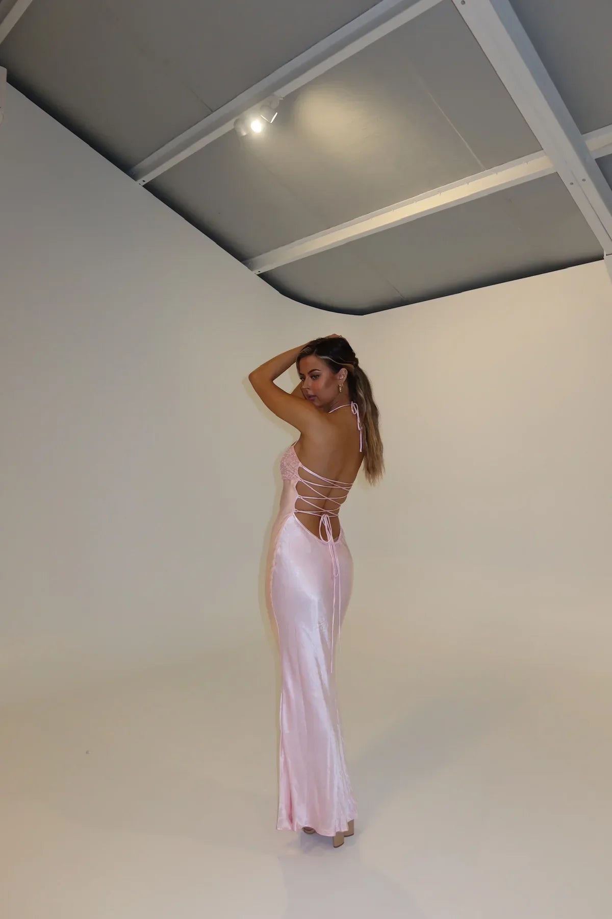 Sleeveless Sweetheart Neck Satin Maxi Dress