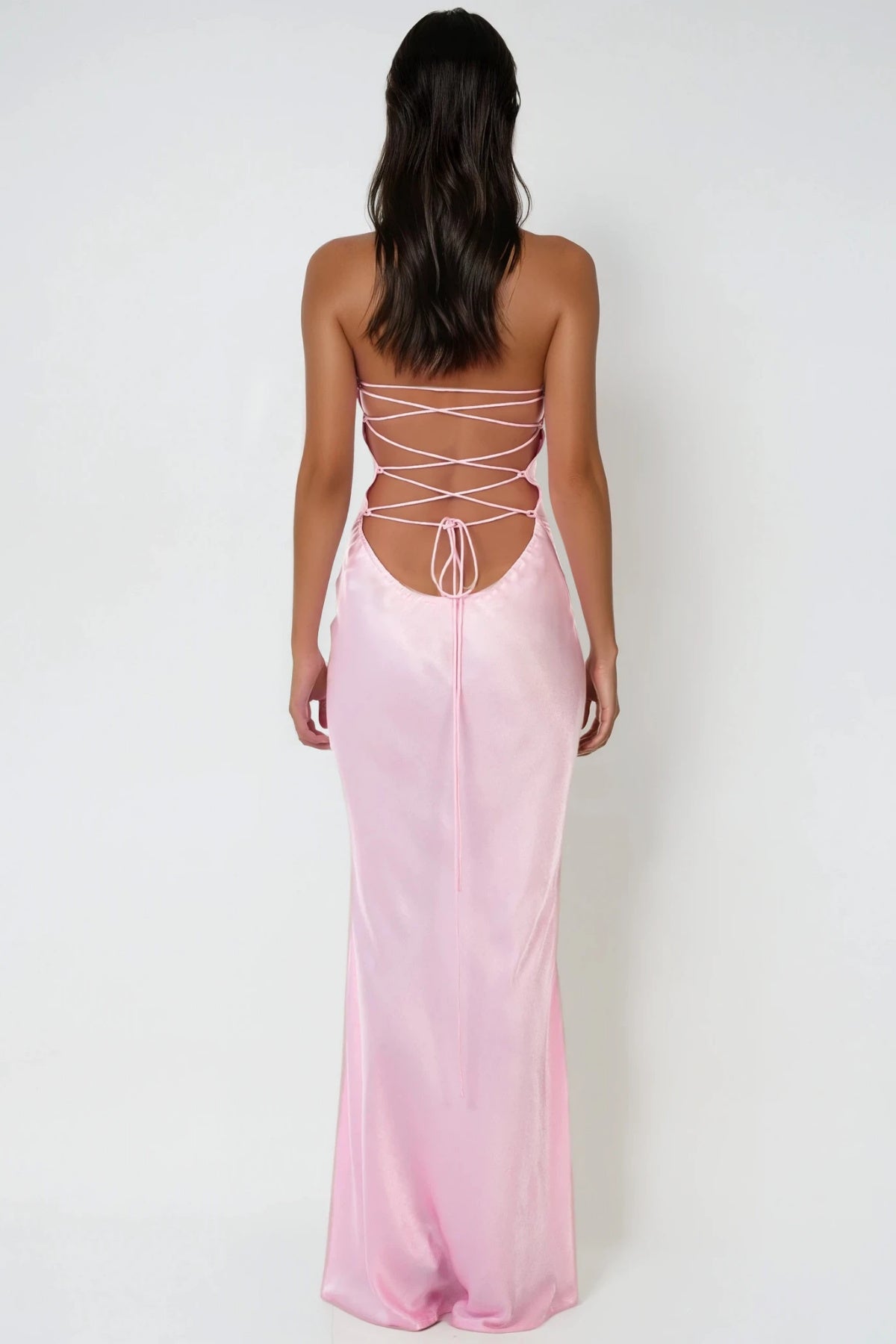 Sleeveless Sweetheart Neck Satin Maxi Dress