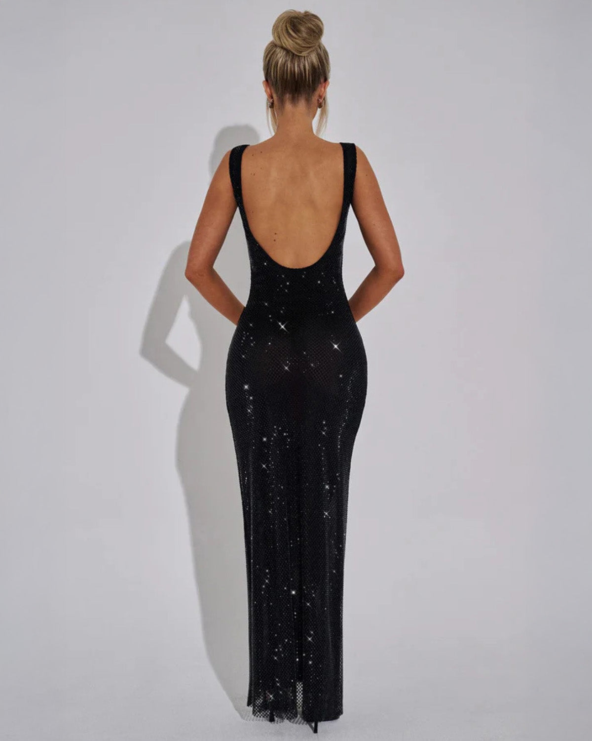 Square Neck Maxi Bodycon Dress